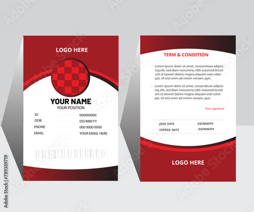 Abstract design id cards template