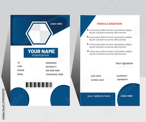 Abstract design id cards template