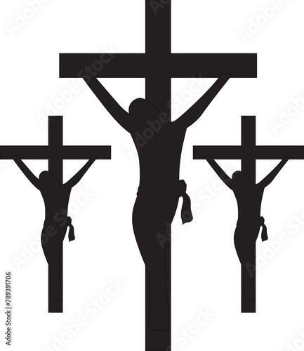 Elegant good friday or easter day blessing card with crucifix design