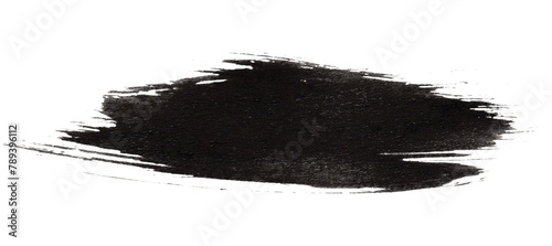 Abstract black brush stroke transparent png photo