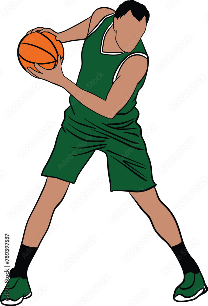 Fototapeta premium vector basketball dunk slam passing dribble draw silhouette male sport splash illustration background abstract active athlete motion player jump ball shot professional isolated basket sketch