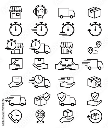 Delivery express icons