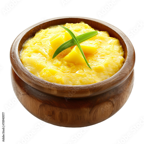 Tasty Akassa Fermented Corn Pudding Isolated On Transparent Background  photo