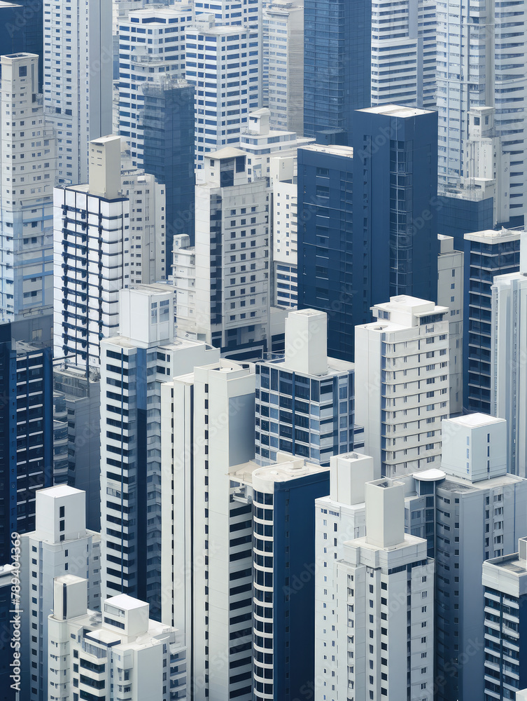 Dense Urban Skyline With Numerous High-rise Buildings