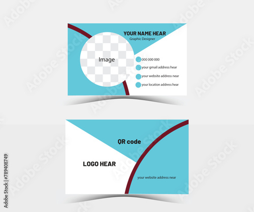 Modern business card design in professional style