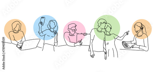 Verschiedene Formen der modernen Kommunikation. Als Vektordatei oder JPG-Datei. 