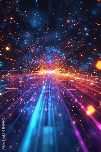 A striking abstract background showcasing the blend of motion blur and sharp lines, symbolizing the harmony of movement and precision in the digital world.