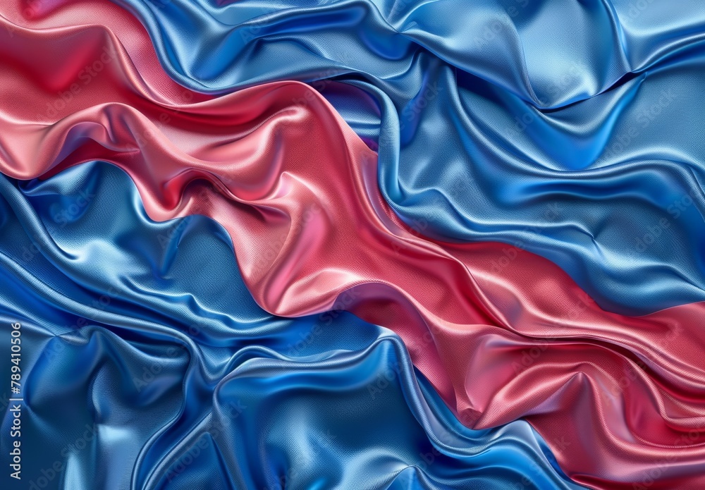 An emerging trend showcases tranquil wave motifs blending with vibrant red and blue fabric textures, depicted through illustrations and 3D renders. An emerging trend showcases tranquil wave motifs blending with vibrant red and blue fabric textures, depicted through illustrations and 3D renders.
