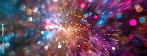 Vibrant Colorful Light Burst Abstract Background