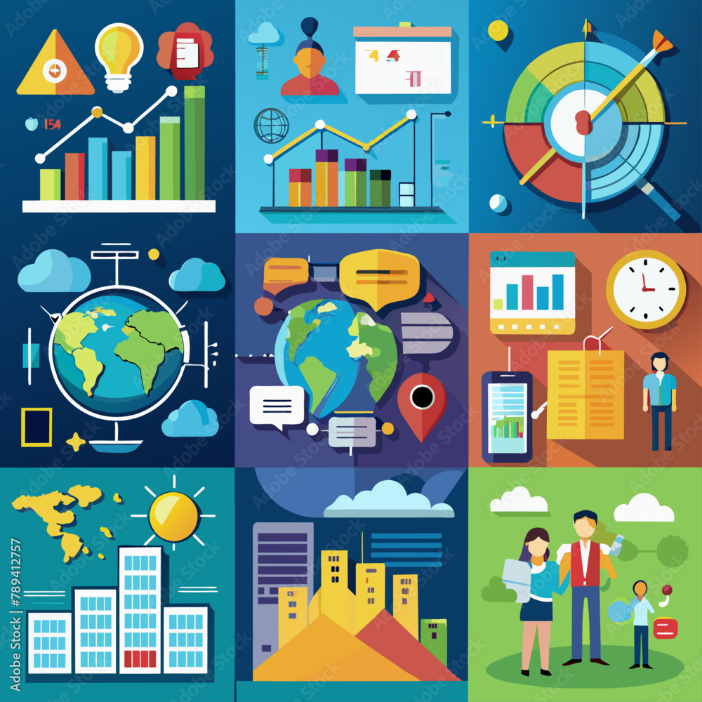 business infographics elements set business infographics elements set