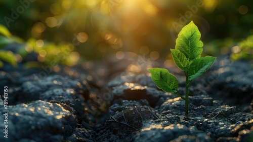 Green plant for growth business concept