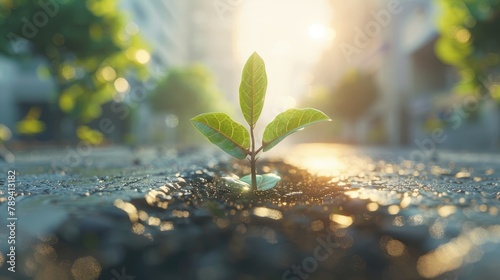 Green plant for growth business concept
