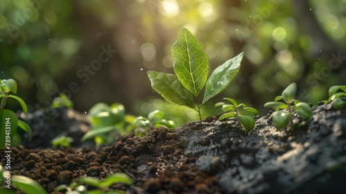 Green plant for growth business concept