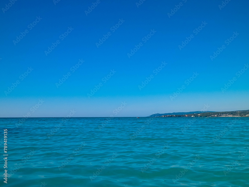 Blue water of Tyrrhenian sea in Vada, Tuscany, Italy. Blue water of Tyrrhenian sea in Vada, Tuscany, Italy.
