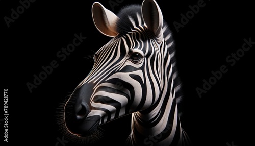 Zebra Close Up Portrait. Wild Amazing Beautiful Zebra Mascot Animal Isolated on Background. Realistic Cute Character Illustration. Nature  Ecology  Wildlife Creature Care and Safe Concept. 