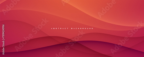 Orange gradient abstract background wavy shape decorative design