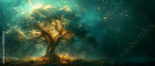 Cosmic Life Tree - A Minimalist Ode to Norse Mythology. Concept Minimalism, Norse Mythology, Cosmic Tree, Ode, Art photo