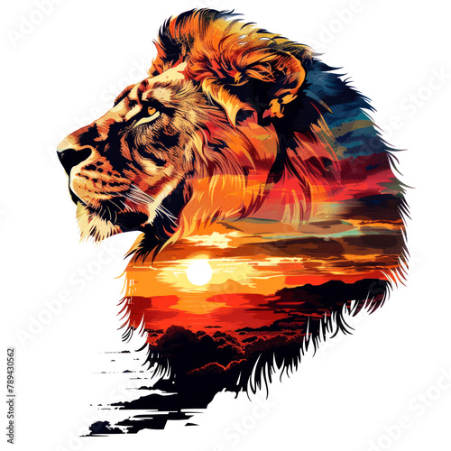 design digital art for t-shirt type animal, lion, bear, gorilla, wolf