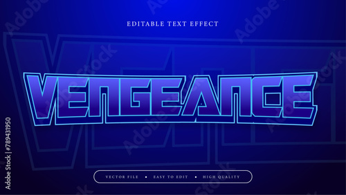 Blue vengeance 3d editable text effect - font style
