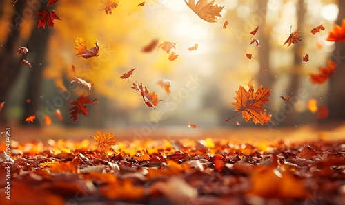 秋の魔法：公園の紅葉が描く幻想的な風景,The Magic of Autumn: Fantastic Landscapes Created by the Park's Autumn Foliage,Generative AI photo