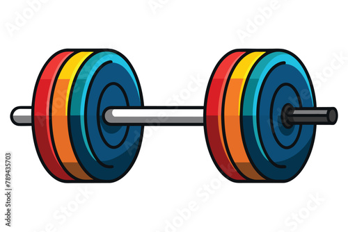 Barbell vector illustration on white