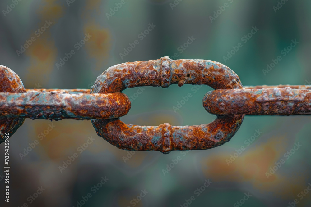 close up of a rusted chain with a blurred background close up of a rusted chain with a blurred background