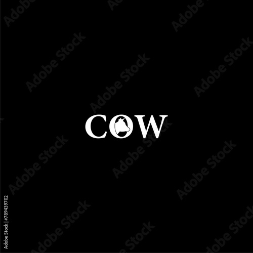 Cow head icon isolated on dark background