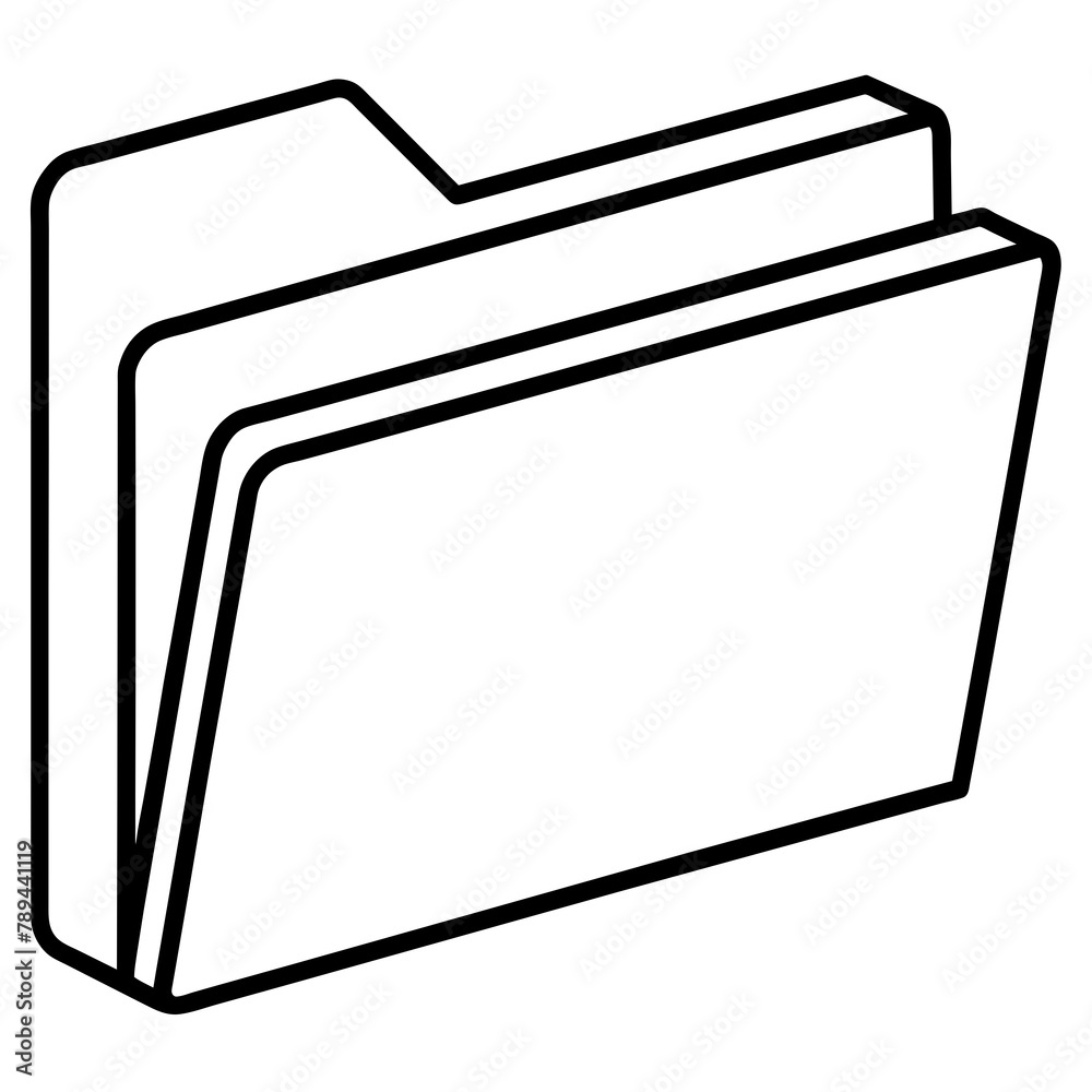 Folder Icon in trendy flat style isolated on grey background Folder Icon in trendy flat style isolated on grey background