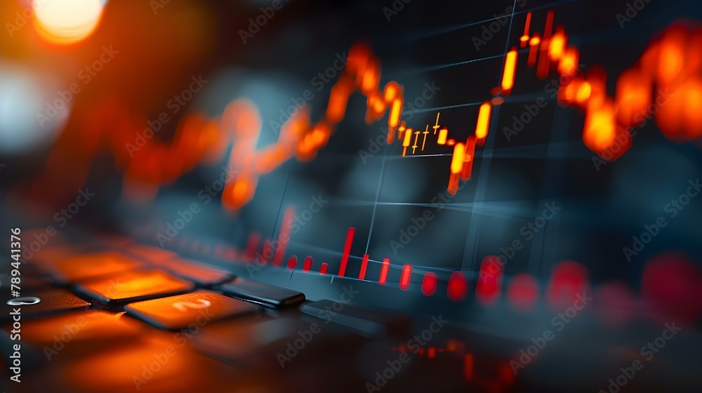 Stock Market Upswing: The Pulse of Finance. Concept Digital Currency, Financial Planning, Stock Market Trends, Investment Strategies, Economic Indicators