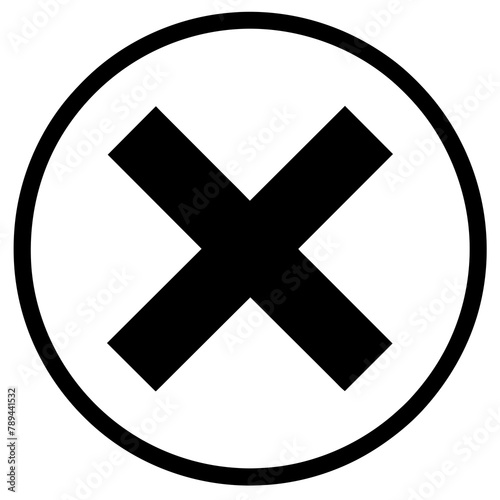 Close icon in trendy flat style isolated on grey background.