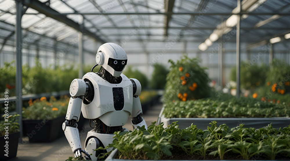 Future farming, drones working on crop fields.generative.ai Future farming, drones working on crop fields.generative.ai