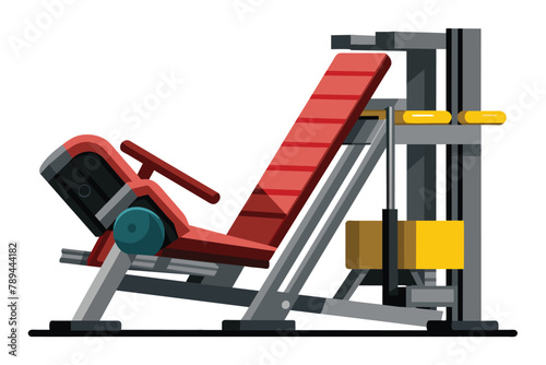 Leg press machine on white