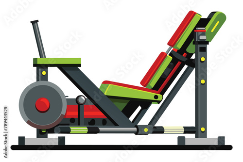 Leg press machine on white