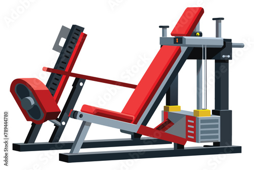 Leg press machine on white
