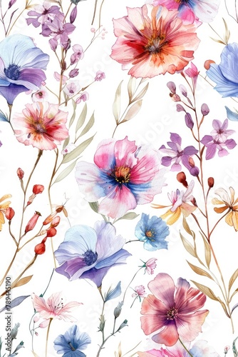Beautiful watercolor painting of flowers on a white background. Perfect for various design projects