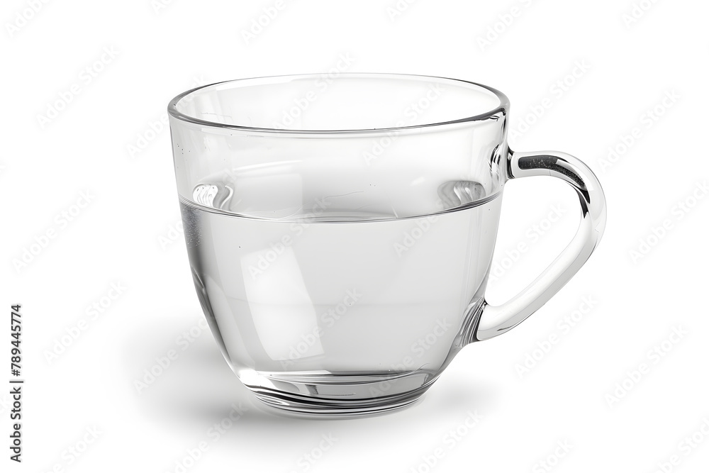 Clear glass cup isolated on white background Clear glass cup isolated on white background