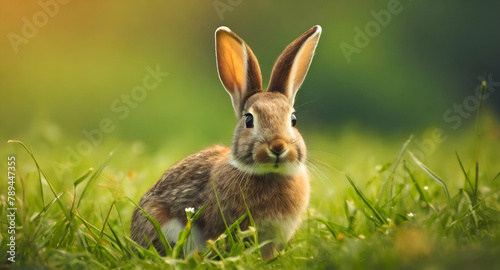 rabbit in the grass . rabbit in the grass HD 8K wallpaper Stock Photographic Image  © Sadaf