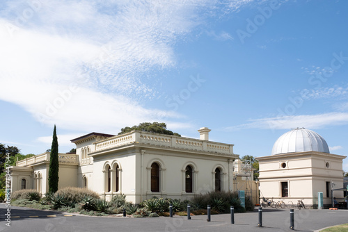 Melbourne Observatory Building and Astrograph House in the Royal Botanic Gardens Victoria, Australia