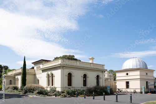 Melbourne Observatory Building and Astrograph House in the Royal Botanic Gardens Victoria, Australia photo