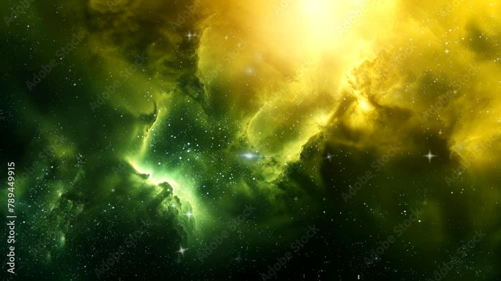 Dramatic cosmic scene animation video looping motion	