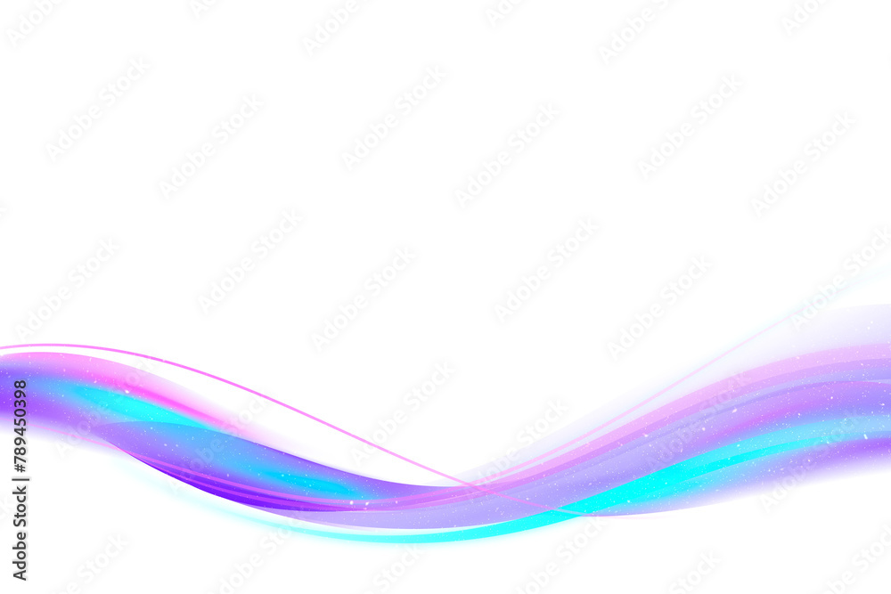 Fototapeta premium Neon purple curve frame template design element