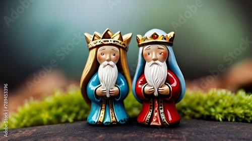 hree Wise Kings and Baby Jesus Ceramic Figurines