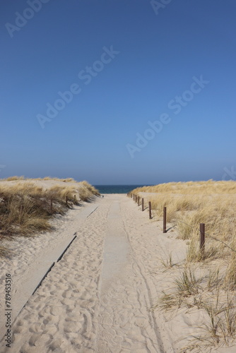 Weg zum Strand  Warnem  nde  Deutschland 