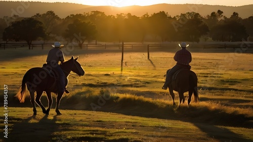 American Ranch Backlit at sunset
