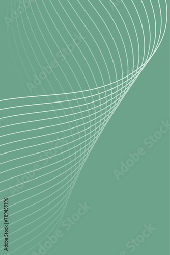 Abstract background with waves for banner. Standart poster size. Vector background with lines. Element for design. Green gradient. Olive color. Brochure, booklet. Eco, nature, vegan