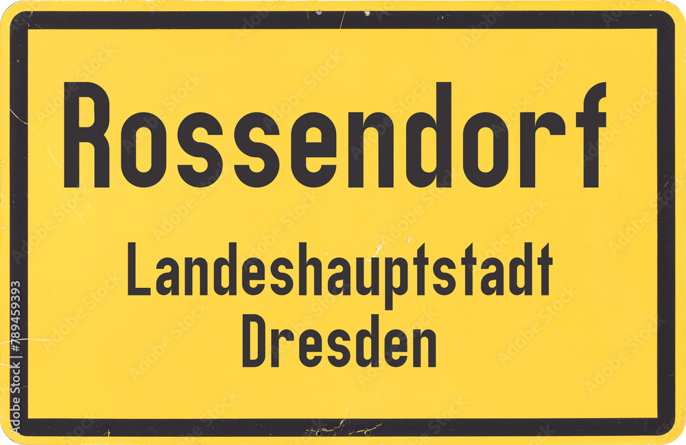 Fototapeta premium Ortsschild Dresden Rossendorf