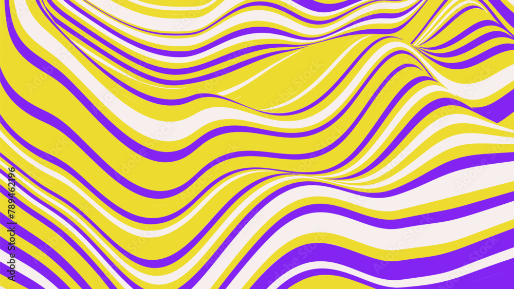 Vibrant yellow and purple wavy lines background. Vibrant yellow and purple wavy lines background.