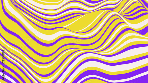 Vibrant Yellow and Purple Wavy Lines Background (ID: 789462196)