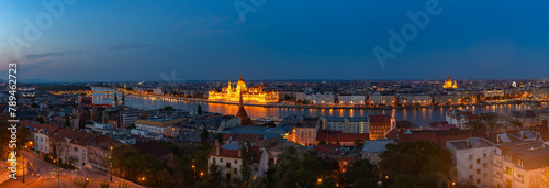 Budapest Panorama at Night