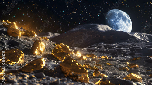 The discovery of gold in outer space  gold on the moon  outside the world
